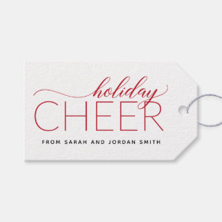 Holiday Cheer Red Gift Tags