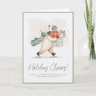 Holiday Cheers Bear Card