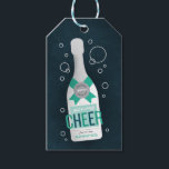 Holiday Cheers! Christmas Gift Tags<br><div class="desc">Pop open the bubbly,  it's time to party! This fresh,  festive,  retro-inspired holiday gift tag is a great pick for those looking for something extra fun to jazz up their gifts this year.</div>