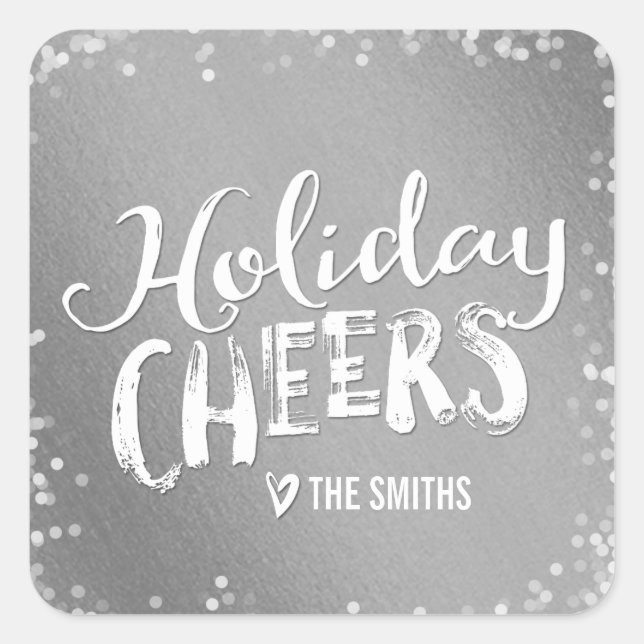 Holiday Cheers Editable Colour Holiday Sticker (Front)
