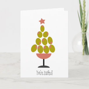 Holiday 'CHEERS!' Olive Tree design