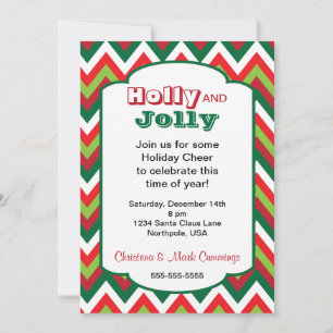 Holiday Chevron Invitation