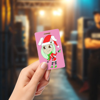 holiday chibi bunnygirl ID badge