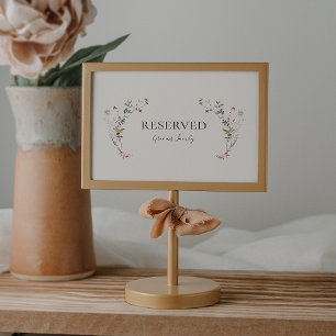 Holiday Chic Botanical   Champagne Reserved Sign