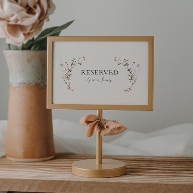 Holiday Chic Botanical | Champagne Reserved Sign (Creator Uploaded)