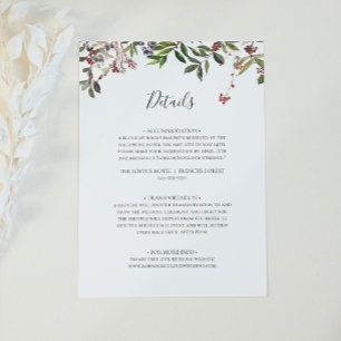 Holiday Chic Botanical White Details Enclosure C Card