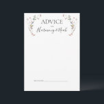 Holiday Chic Botanical | White Wedding Advice Card<br><div class="desc">This holiday chic botanical | white wedding advice card is perfect for your rustic, whimsical winter wedding. Designed with boho Christmas watercolor greenery, including red holly berries and simple green leaves. The classic bohemian December floral is another design feature that will complete the theme you're looking for. You can personalise...</div>