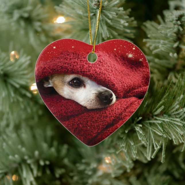 Holiday Chihuahua  Ceramic Tree Decoration (Tree)