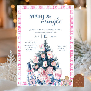Holiday Chinoiserie Mahjong Invitation