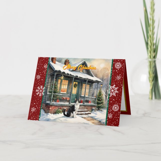 Holiday Christmas Beautiful Trendy Collection Card (Front)