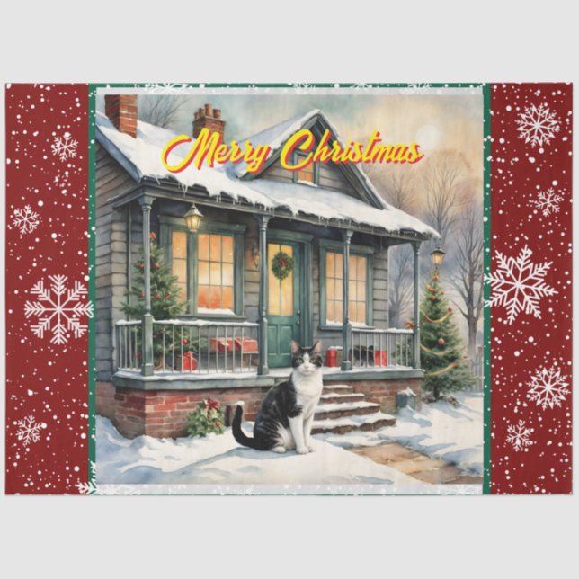 Holiday Christmas Beautiful Trendy Collection Tissue Paper (Front)