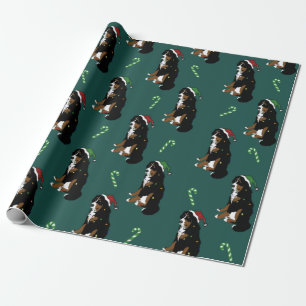 Holiday Christmas Bernese Mountain Dog Wrapping Paper