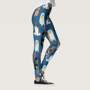 Holiday Christmas Big Dogs  Leggings
