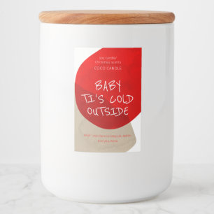 Holiday Christmas Candle Label