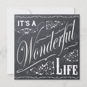 holiday Christmas chalkboard Card