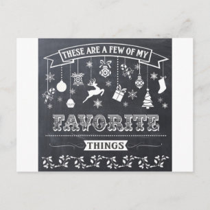 holiday Christmas chalkboard Postcard
