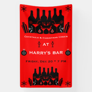 Holiday Christmas Cocktail Bar Banner