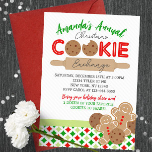 Holiday Christmas Cookie Exchange Party Invitation