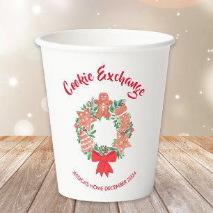 Holiday Christmas Cookie Exchange Party Paper Cups