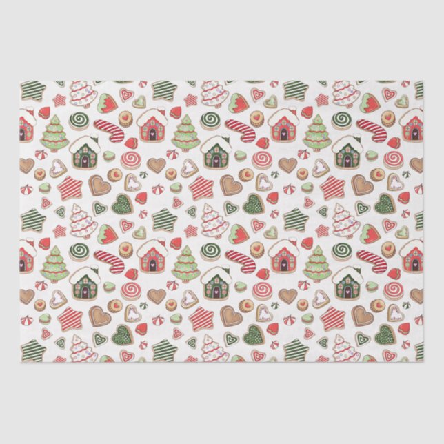 Holiday Christmas Cookies Tissue Paper (Front)