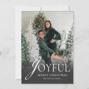 Holiday Christmas Family Photo Elegant Card