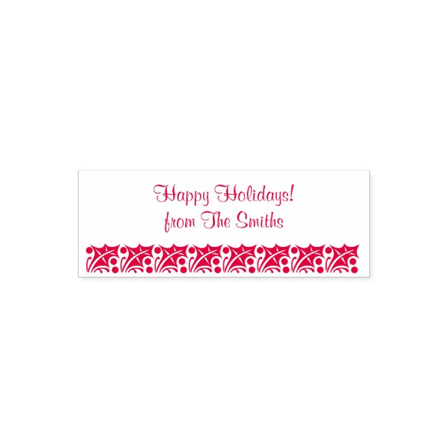 Holiday Christmas Holly 4Regina Self-inking Stamp (Design)