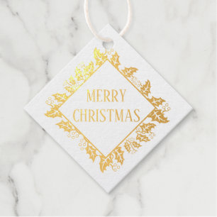 Holiday Christmas Holly Berry Tree Favour Tags