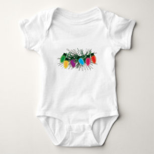 Holiday Christmas Lights Baby Bodysuit
