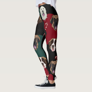 Holiday Christmas Mountain Dogs Leggings