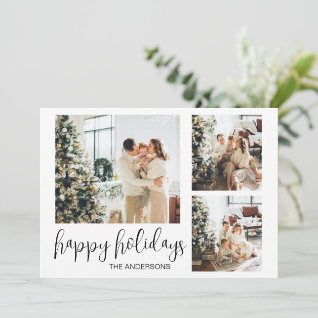 Holiday Christmas New Year family card (Standing Front)