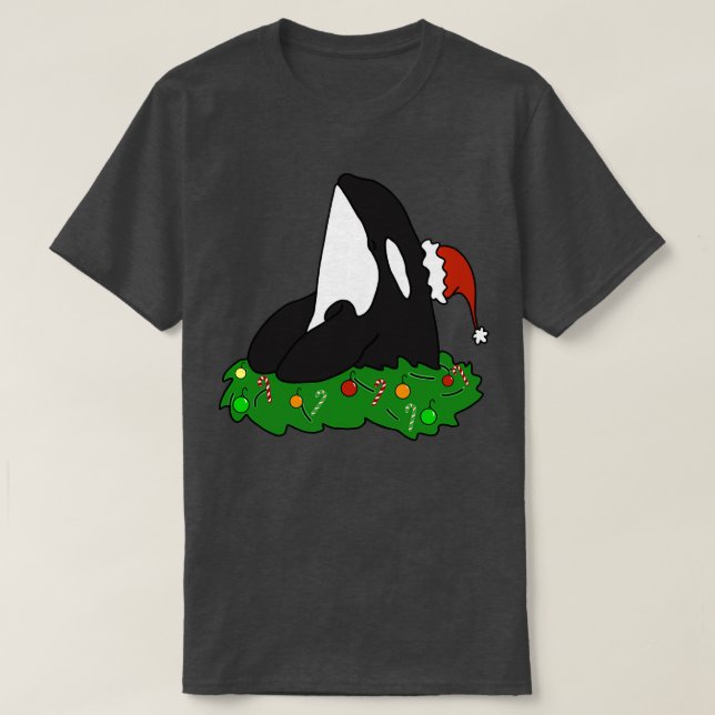 Holiday Christmas Orca 1 T-Shirt (Design Front)