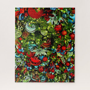 Holiday Christmas Ornaments Colourful Art Puzzle