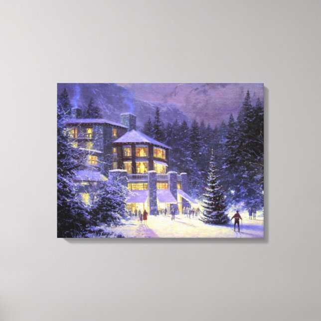 Holiday Christmas Painting Canvas Print (Front)