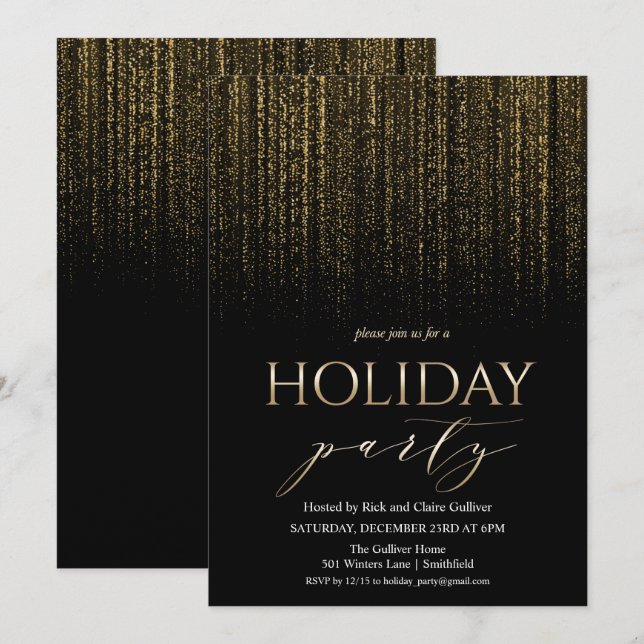 Holiday Christmas Party Invitation (Front/Back)
