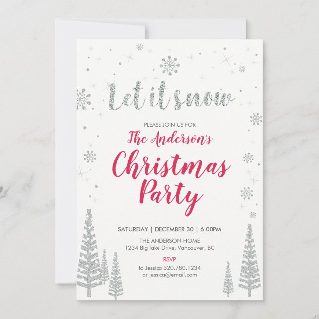 Holiday / Christmas Party Invitation Card (Front)
