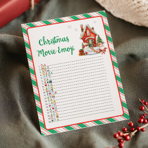 Holiday Christmas Party Movie Emoji Game Card