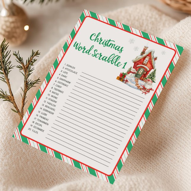 Holiday Christmas Party Word Scrabble Game (Christmas Party Games)