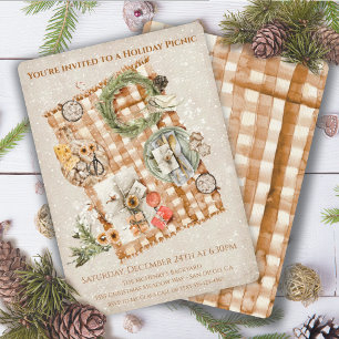 Holiday Christmas Picnic Meal Invitation