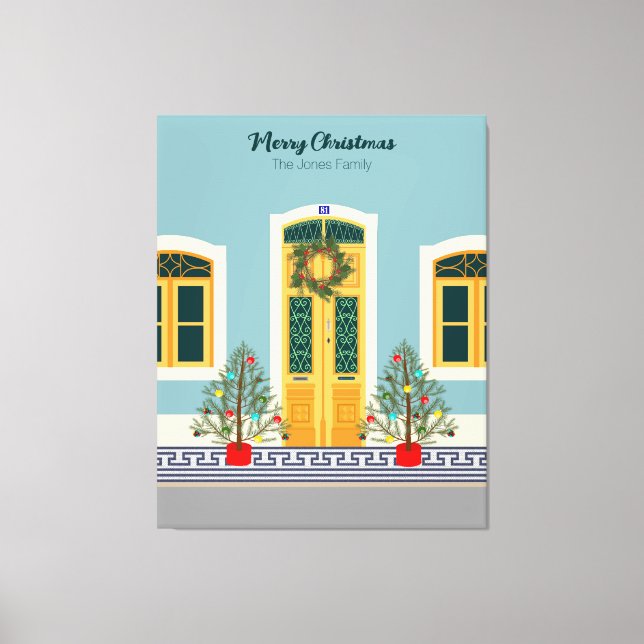 Holiday Christmas Portuguese festive House Canvas Print (Front)