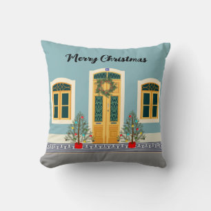 Holiday Christmas Portuguese festive House  Cushion