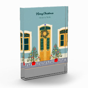 Holiday Christmas Portuguese festive House Photo Block