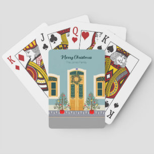 Holiday Christmas Portuguese festive House Playing Cards