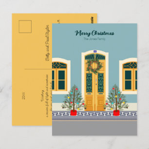 Holiday Christmas Portuguese festive House Postcar Postcard