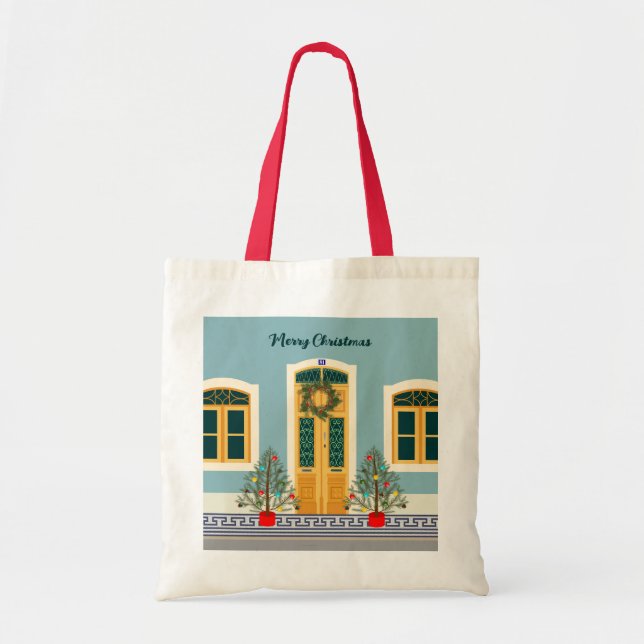 Holiday Christmas Portuguese festive House Tote Bag (Front)
