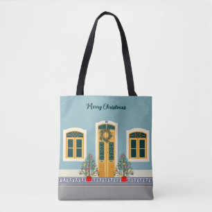 Holiday Christmas Portuguese festive House Tote Bag