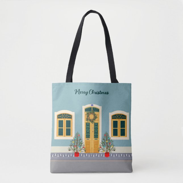 Holiday Christmas Portuguese festive House Tote Bag (Front)