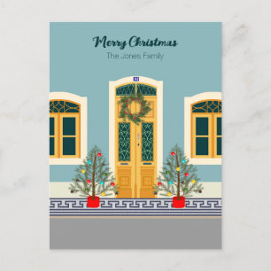 Holiday Christmas Portuguese House Postcard