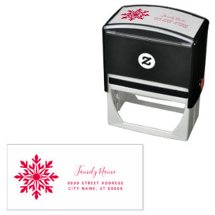 Holiday Christmas Return Address Self-inking Stamp