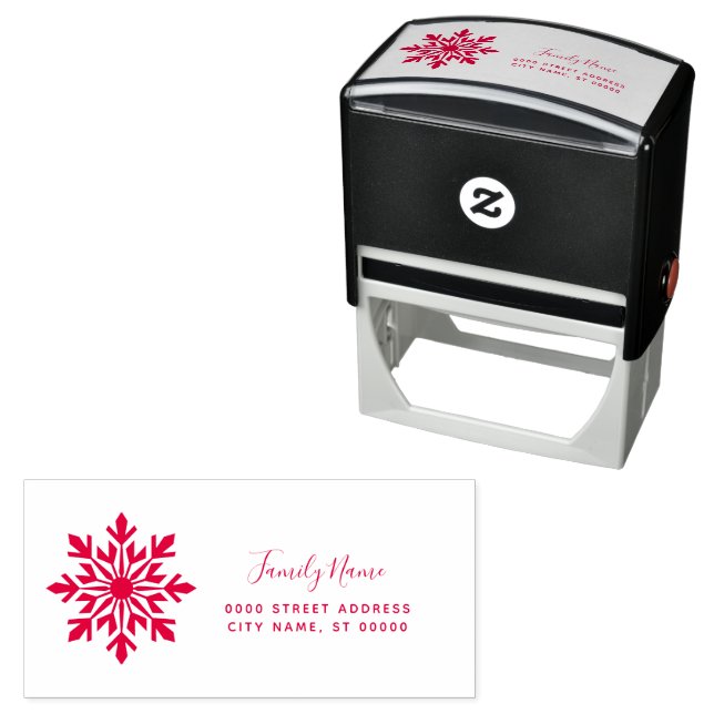 Holiday Christmas Return Address Self-inking Stamp (In Situ)