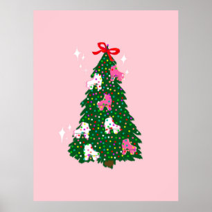Holiday Christmas Roller Skate Ornaments  Poster